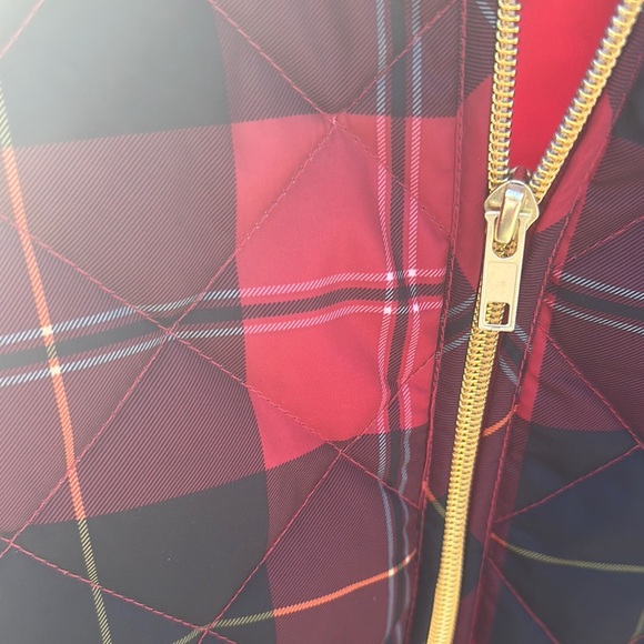 St. John's Bay Red and Black Plaid Vest - Picture 7 of 7